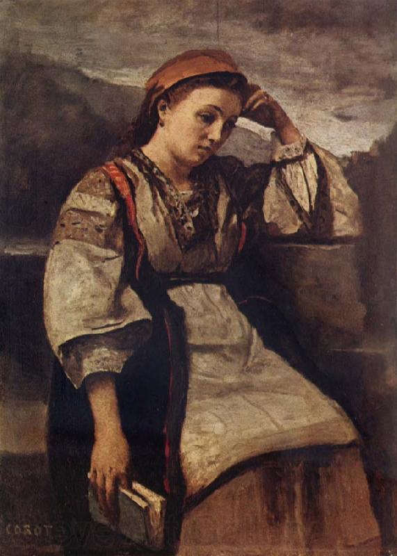 Jean Baptiste Camille  Corot Reverie France oil painting art